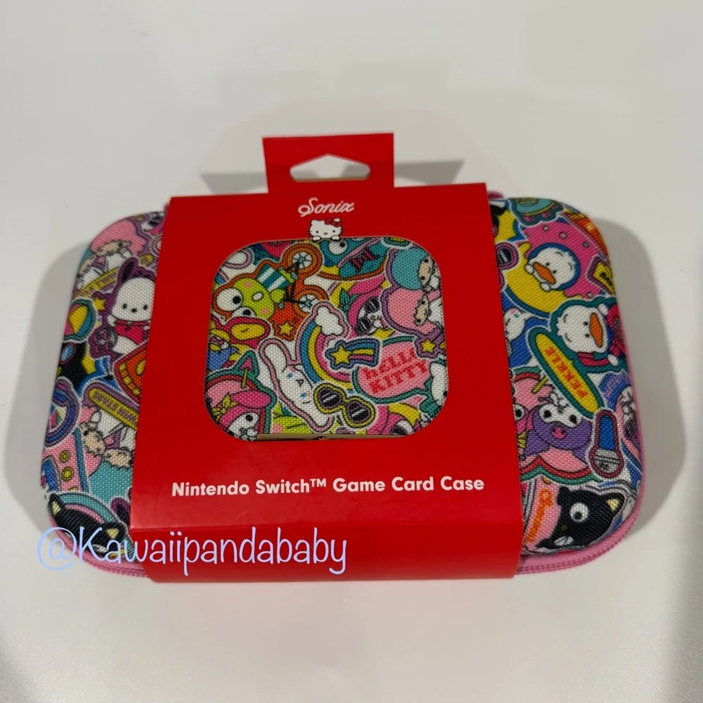 NWT Sanrio Hello Kitty Friends Allover Print Nintendo Switch Card Cartridge Case
